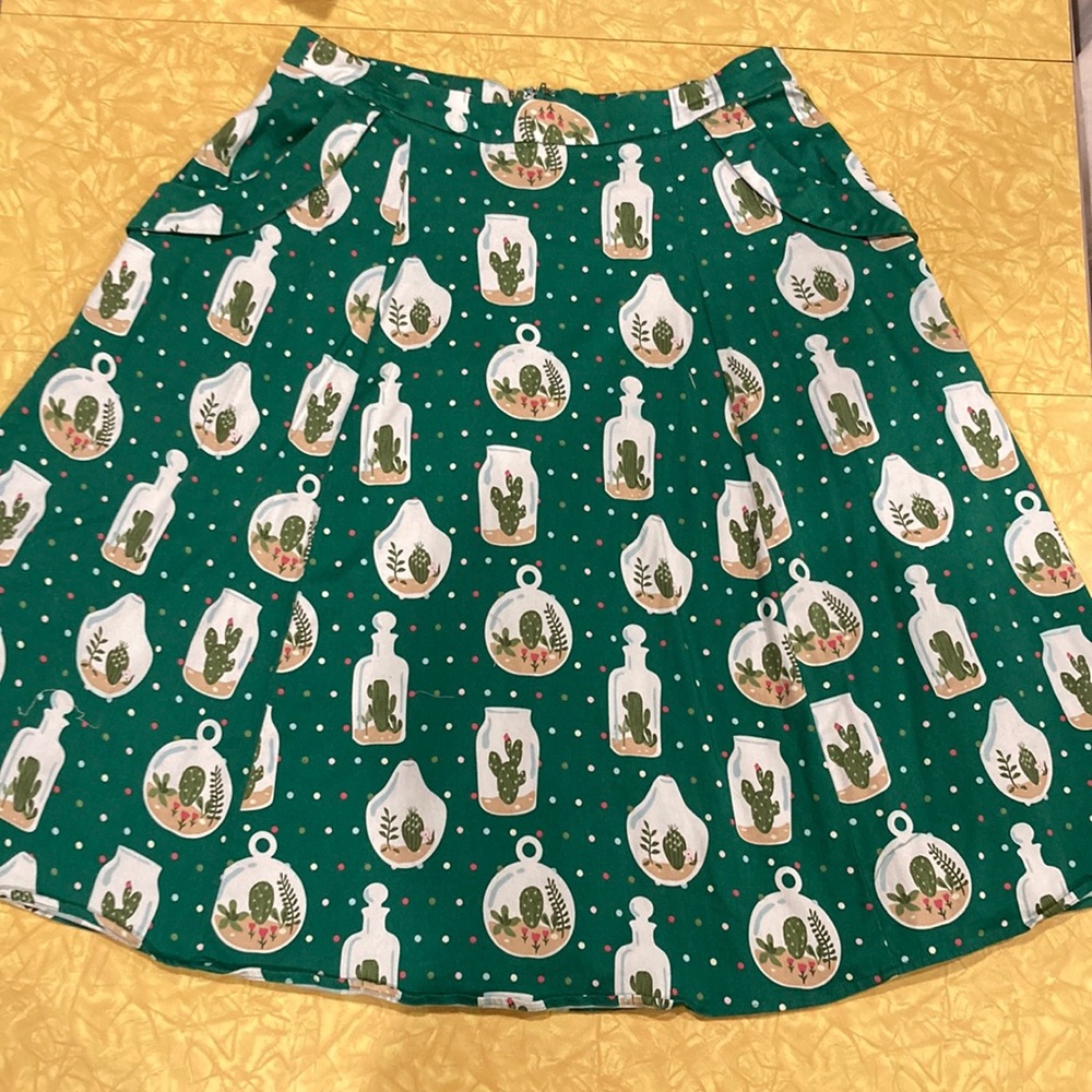 Collectif x Modcloth succulent circle skirt